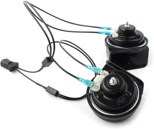Vista 5 de Car Auto 125DB 12V cuerno eléctrico de caracol con adaptador de cuerno arnés de cableado para Ford para F-150 2004-2008