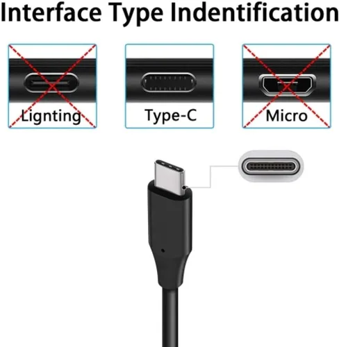 Vista 5 de Cable PD USB-C tipo C de 3 pies, cable de alimentación rápido USB compatible con Samsung Galaxy S21 S22 S23 Ultra Plus Z Fold Z Flip