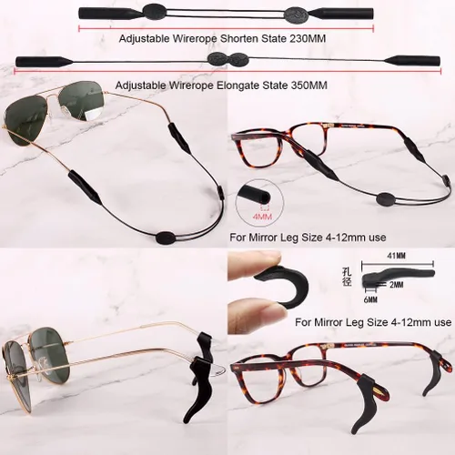 Vista 6 de Cute Stylish Hard Shell Eyeglasses Cases Protective Case Storage Box With Glasses Cloth Eyeglass Strap for Girl Teen