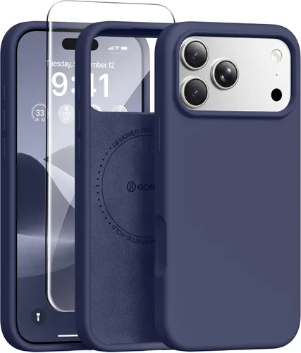 Vista 166 de GONEZ Funda magnética para iPhone 12 Case / 12 Pro Case, compatible con MagSafe, [protector de pantalla + protector de lente de cámara], funda