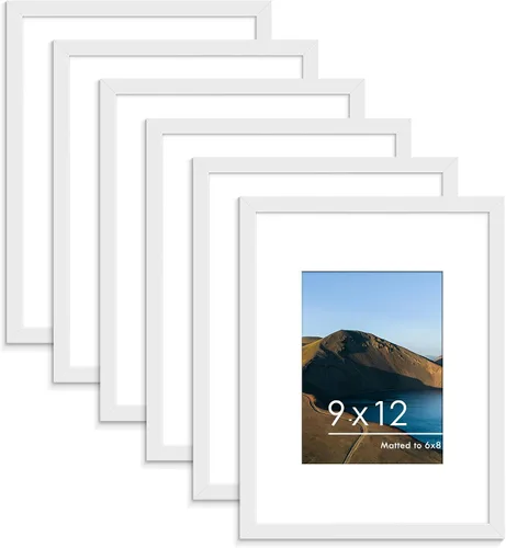 Vista 14 de PEALSN - Juego de 6 portarretratos de 5 x 7 pulgadas para fotos de 4 x 6 pulgadas con paspartú/5 x 7 pulgadas sin paspartú, para montaje en Negro