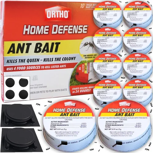 Vista 6 de Trampas para Hormigas en Interior por Ortho Home Defense 4 piezas - Trampa de Hormigas Metálica y Adhesiva para Interior y Exterior - Trampa