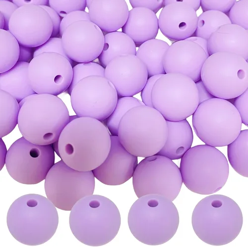 Vista 42 de Abalorios de silicona, 120 piezas de 6 mm abalorios redondos de silicona para hacer llaveros, pulseras, collares, aretes, joyas, manualidades DIY