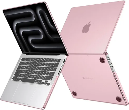 Vista 11 de EooCoo Funda mate para MacBook Pro de 14 pulgadas M5-M1 2026-2021 Espacio Negro Claro