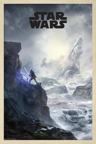 Vista 7 de Trends International Star Wars: Jedi Fallen Order - Póster de pared con clave de acantilado, 14.725 x 22.375 pulgadas, versión enmarcada de madera