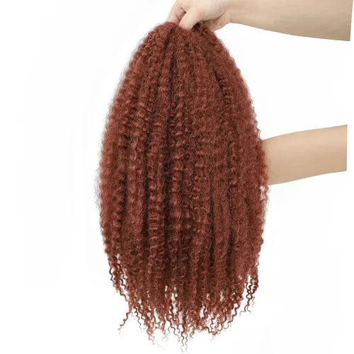 Vista 17 de Dansama Cabello Marley, 24 pulgadas, cabello trenzado Marley Twist, extensiones de cabello rizado rizado (24 pulgadas (paquete de 3), #1)