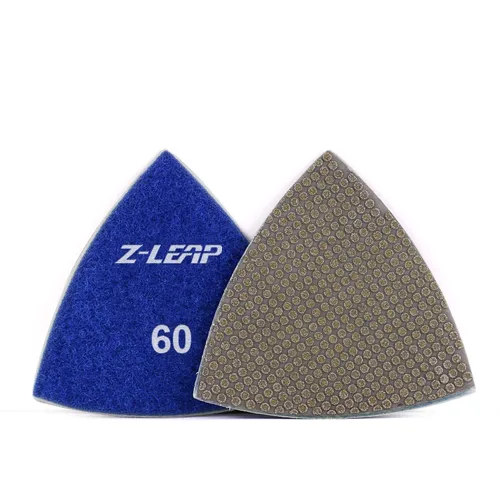Vista 8 de Disco de lija de diamante triangular, discos de lija para moler piedra de vidrio cerámica de 3 "(80 mm) Mix Grit/8pcs