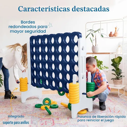Vista 6 de ECR4Kids Jumbo 4-To-Score, Juego Gigante, Azul/Dorado