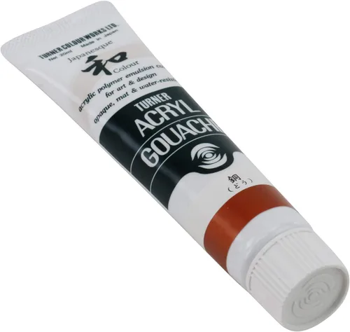 Vista 3 de Turner Colour Works Acryl Gouache Artist - Pintura acrílica - Tubo individual de 0.7 fl oz - Cobre japonés (Metallic)