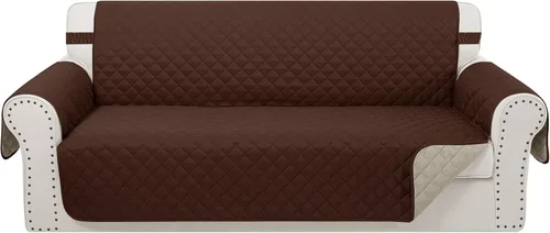 Vista 40 de Fundas para Silla Reclinable Reversibles Funda de Sofá para Mascotas Protector de Muebles Lazy Boy (Silla 23'', Beige/Beige)