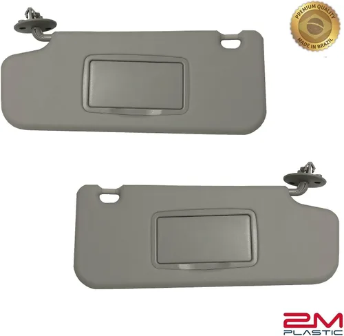 Vista 2 de Visera solar compatible con Chevy Sonic 2012-2020 Spark 2011-2022 lados del pasajero y del conductor derecho + izquierdo LH + RH repuesto gris 2M