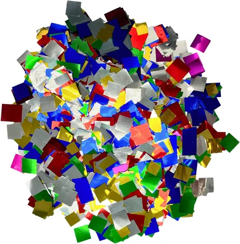 Vista 5 de Ultimate Confetti - Confeti cuadrado metálico azul bebé - 16 oz - 1 libra
