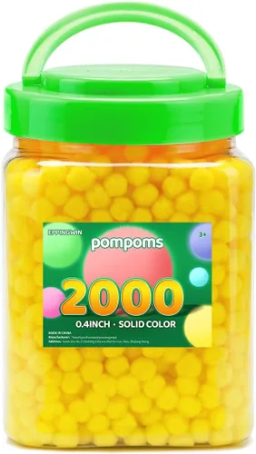 Vista 47 de Eppingwin - 2000 pompones negros, pompones suaves de 1 cm para manualidades, 0.4 pulgadas para proyectos de bricolaje de arte y manualidades (negro)