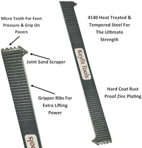Vista 2 de Keyfit Tools U.S.A. - Extractor de pavimentadora PRO de 9 pulgadas, grado de contratista 4140, de acero endurecido y tratado térmicamente