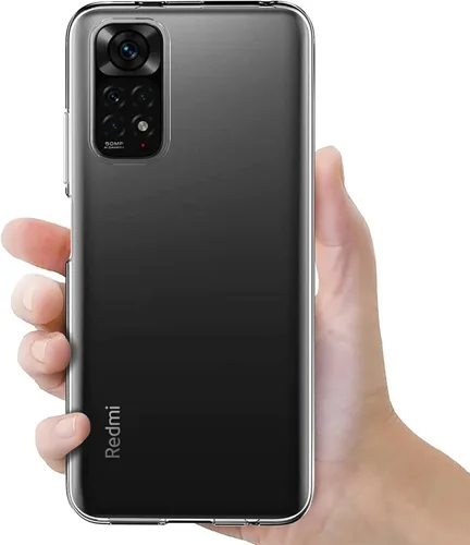 Vista 2 de MaiJin Funda para Xiaomi Mi Redmi Note 11 / Redmi Note 11S 4G (6.43 pulgadas) Suave TPU Goma Gel Parachoques Transparente Cubierta Trasera