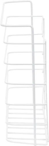 Vista 4 de Household Essentials - Organizador de canastas alto y blanco Se monta en puertas o paredes de gabinetes sólidos
