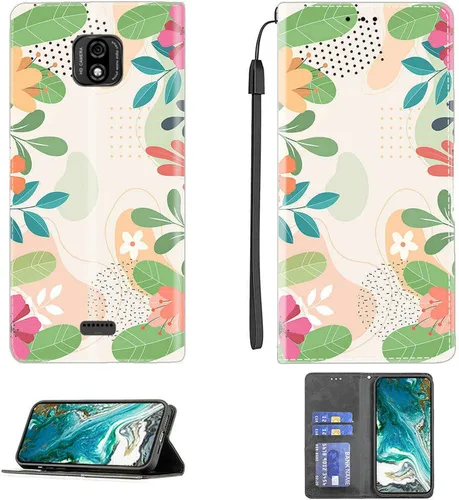 Vista 223 de jioeuinly ATT Motivate 2 - Funda compatible con ATT Motivate 2, funda con soporte abatible y cierre magnético DJS