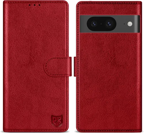 Vista 26 de ZZXX Funda tipo cartera para Google Pixel 8 con bloqueo RFID, ranura para tarjetas, función atril, cierre magnético, funda protectora de cuero