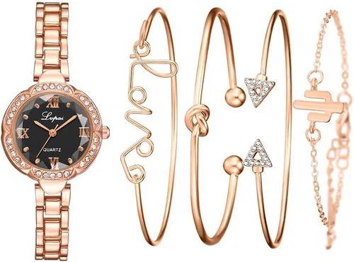 Vista 2 de Bokeley - Reloj de cuarzo para mujer, acero inoxidable, con pulsera