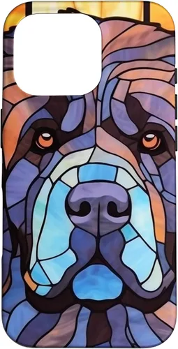 Vista 20 de Newfoundland Dog Stained Glass Case for iPhone 17