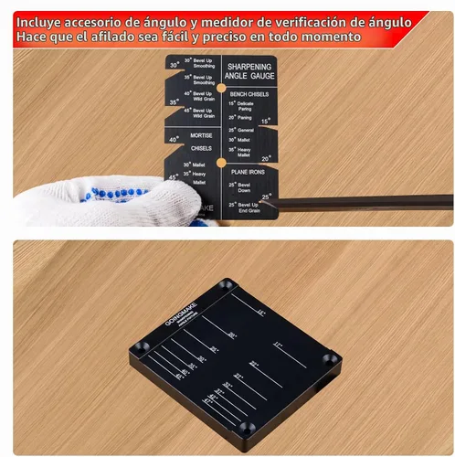 Vista 5 de GOINGMAKE Sistema de guía de afilado de cinceles para carpintería cinceles y planos de 5/32 a 3 pulgadas, guía de soporte de afilado con accesorio