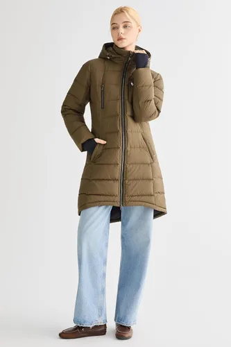 Vista 36 de Orolay - Chaqueta de plumón para mujer, abrigo de longitud media