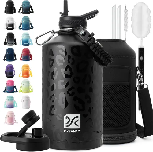 Vista 88 de DYSANKY Botella de agua aislada de 32 onzas, metal al vacío de acero inoxidable grueso, jarra de agua deportiva portátil para gimnasio y senderismo