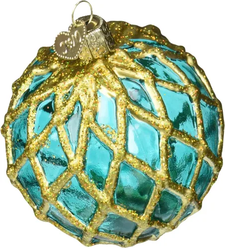 Vista 10 de Old World Christmas - Adorno de Navidad de boya festiva de vidrio soplado para árbol de Navidad, decoración festiva artesanal, colección náutica
