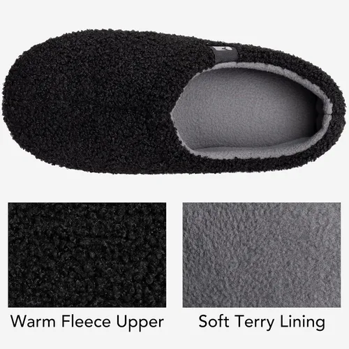 Vista 5 de RockDove - Pantuflas de vellón de estilo cerrado para mujer, ideales para interiores