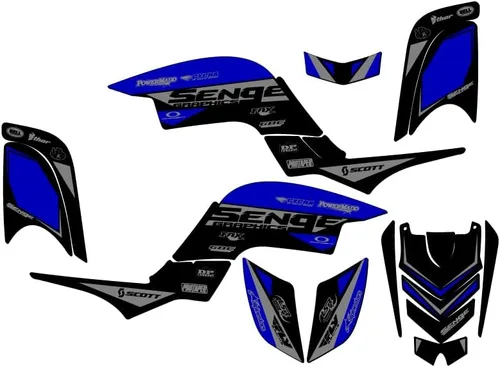 Vista 2 de ALL RAPTOR 660 BINARY Azul con ID de piloto (nombre/número preimpreso) Compatible con Yamaha Senge Graphics Inc