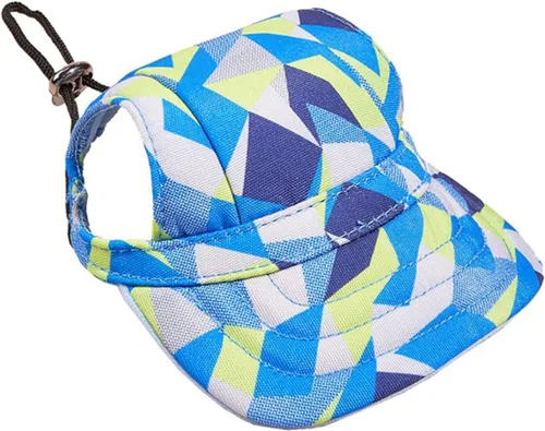 Vista 7 de Sombrero deportivo para perros, sombrero de lona para mascotas, sombrero de tela Oxford de béisbol deportivo con agujeros para las orejas