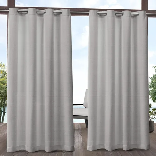 Vista 11 de Exclusive Home Aztec - Par de paneles de cortinas para interiores y exteriores con ojales, 54x96 pulgadas, Azure