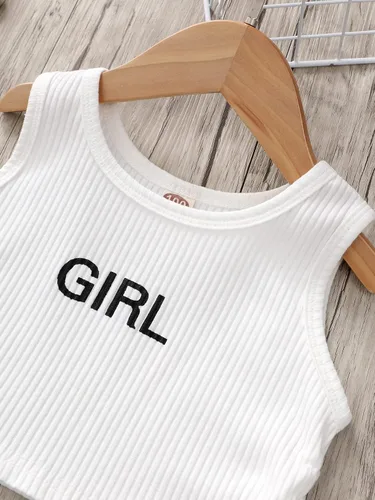 Vista 3 de Conjunto de ropa corta sin mangas para niñas y bebés