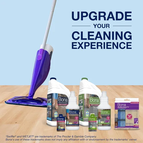 Vista 6 de Bona Botella limpiadora de pisos de madera dura para usar con mopa de spray Swiffer WETJET, aroma a madera de cedro, rinde 64 onzas líquidas