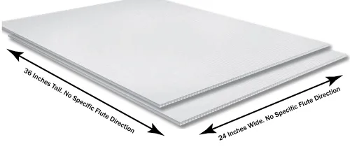 Vista 2 de Letrero de Coroplast de 24 x 36 pulgadas, 4mm, tablero de plástico blanco en blanco, se adapta a la mayoría de marcos en A, paquete de 2