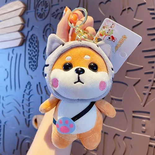 Vista 3 de HSYHERE Llaveros Shiba Inu de uso súper lindo para hombres y mujeres, llavero de coche cadenas giratorias de 360 grados