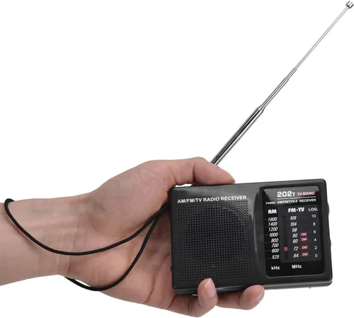 Vista 9 de R-202T Audio - Banda portátil AM/FM/TV para uso en interiores y exteriores con auriculares externos