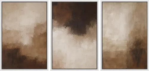 Vista 89 de SIGNWIN Lienzo enmarcado para pared, juego de arte sereno de pantanos con humedales verdes e ilustraciones de agua tranquila, arte moderno