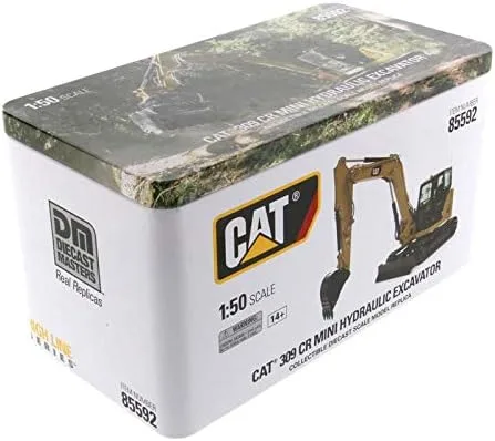 Vista 8 de Diecast Masters CAT Caterpillar 309 CR Mini Excavadora Hidráulica de Próxima Generación con Herramientas de Trabajo y Operador High Line Series 1/50