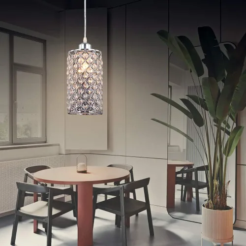 Vista 3 de Iluminación Moderna de Colgante de Cristal, Accesorio de Iluminación Colgante Ajustable de Techo para Cocina, Comedor, Dormitorio, Isla de Cocina