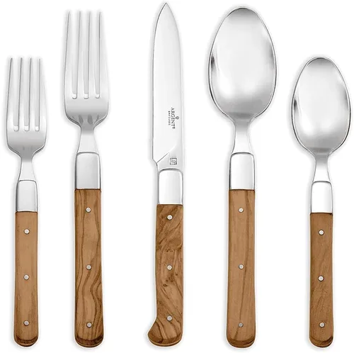 Vista 8 de Hampton Forge Sfs51L04Wb Lynden - Juego de 4 cuchillos para carne de madera de olivo