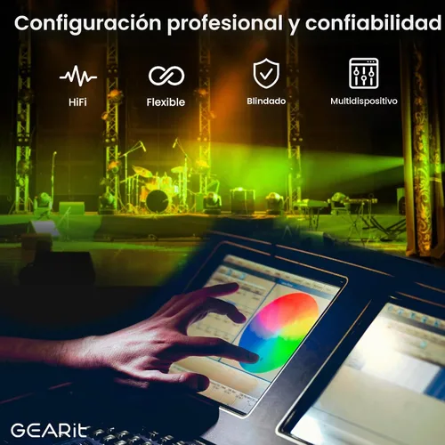 Vista 4 de GEARit Cables DMX de 25 pies, paquete de 2 pines macho a hembra para DJs y Negro