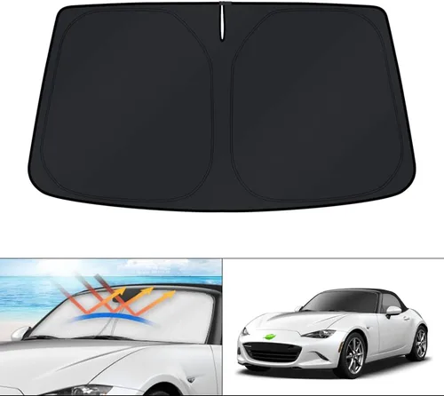 Vista 147 de KUST Parasol para parabrisas para BMW X1 F48 2016, 2017, 2018, 2019, 2020, 2021, 2022, accesorios de ajuste personalizado, parasol plegable