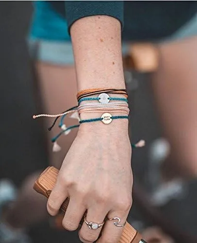 Vista 3 de Pura Vida - Pulsera brillante 100% impermeable, hecha a mano con abalorio revestido y correa ajustable