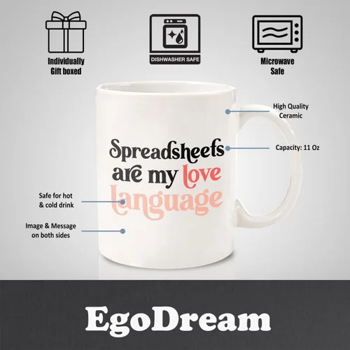 Vista 7 de Taza de café con texto en inglés "Accountant Gift Appreciation", taza de café con texto en inglés "Are My Love", regalo CPA para hombres y mujeres