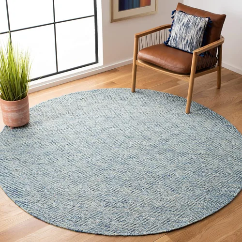 Vista 9 de SAFAVIEH Colección Natura - Alfombra decorativa de 2 x 3 pies, azul, lana hecha a mano, ideal para áreas de alto tráfico en entrada, sala de estar