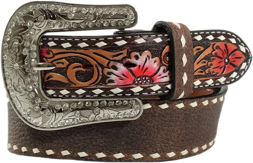 Vista 10 de Angel Ranch Cinturón de moda occidental para mujer marrón (aztec brown)