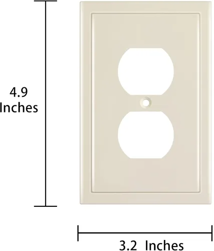 Vista 3 de Henne Bery Placa decorativa de pared con borde moderno, tapa de tomacorriente para cubrir enchufe, aleación de zinc maciza duradera