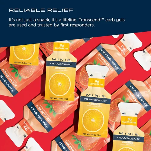 Vista 6 de Transcend Foods Geles de fresa + naranja (1.1 oz, paquete de 10) Gel de carbohidratos de acción rápida sabor a fresa y naranja – Sin cafeína, sin