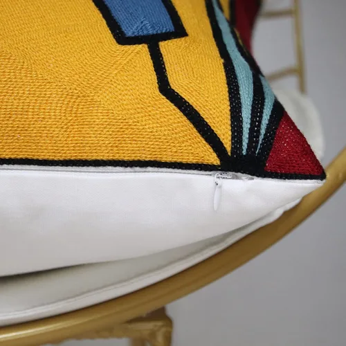 Vista 7 de 1 pieza de fundas de almohada decorativas bordadas para sofá, fundas de cojín de decoración 45,7 x 45,7 cm (Bee Boy)